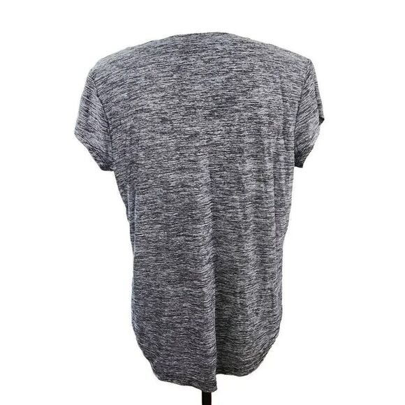 Vogo Athletica Ladies Gray Marled Short Sleeve Dri Fit Shirt - Size Large - Picture 2 of 4